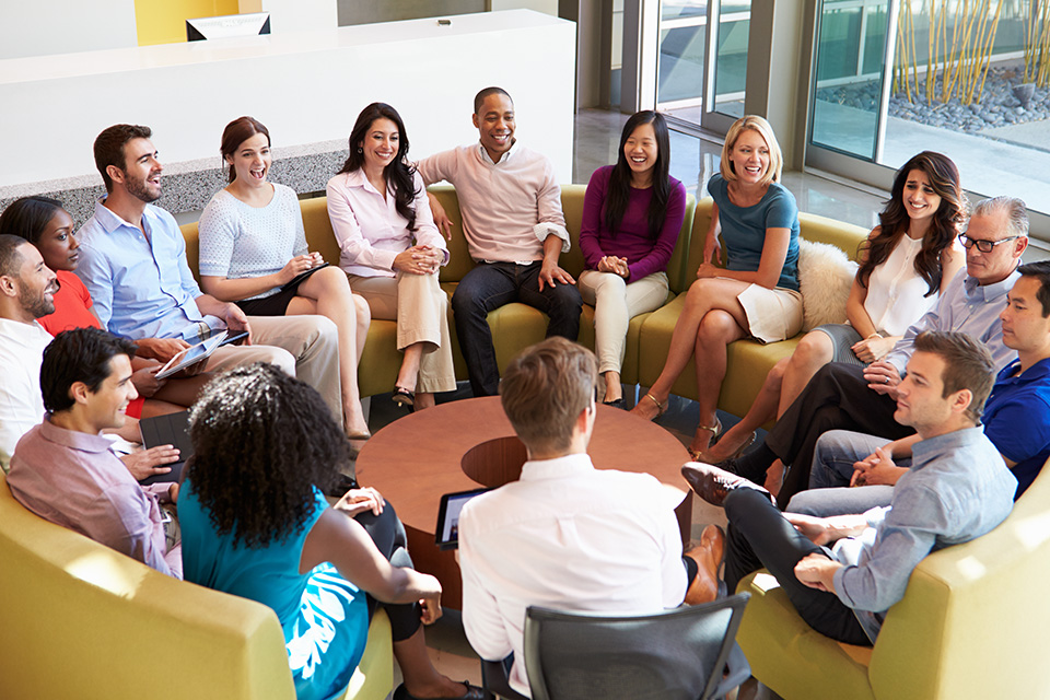 group of multicultural coworkers